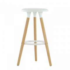 Барный стул Barneo N-19 Modern интерьерный белый в Покачах - pokachi.mebel24.online | фото