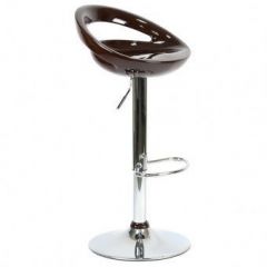 Барный стул Barneo N-6 Disco темно-коричневый глянец в Покачах - pokachi.mebel24.online | фото