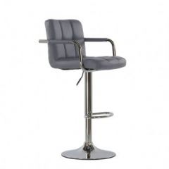 Барный стул Barneo N-69 Kruger Arm Серый в Покачах - pokachi.mebel24.online | фото