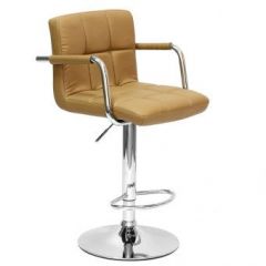 Барный стул Barneo N-69 Kruger Arm Светло-коричневый в Покачах - pokachi.mebel24.online | фото
