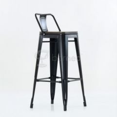 Барный стул N-238 Tolix Wood style Черный в Покачах - pokachi.mebel24.online | фото 5