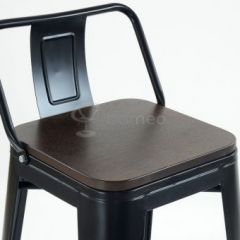 Барный стул N-238 Tolix Wood style Черный в Покачах - pokachi.mebel24.online | фото 3