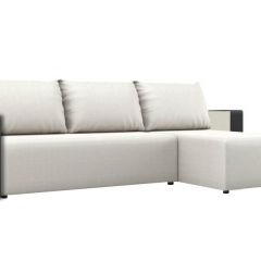 Диван угловой Алиса 3 Savana Milk Teos Black в Покачах - pokachi.mebel24.online | фото