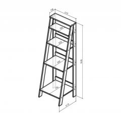 Этажерка лофт (белый) в Покачах - pokachi.mebel24.online | фото 3