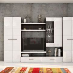 Фиеста №13 Комод глухой (Венге/Белый глянец) в Покачах - pokachi.mebel24.online | фото 2