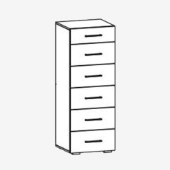 Фиеста №15 Комод с 6ю ящ (Венге/Белый глянец) в Покачах - pokachi.mebel24.online | фото