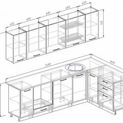 Кухонный гарнитур угловой Графика 2600х1600 (Стол. 26мм) в Покачах - pokachi.mebel24.online | фото 2