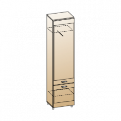 Гостиная Камелия Композиция 1 (Гикори Джексон темный) в Покачах - pokachi.mebel24.online | фото 2
