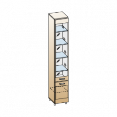 Гостиная Камелия Композиция 1 (Гикори Джексон темный) в Покачах - pokachi.mebel24.online | фото 3