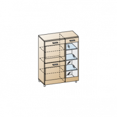 Гостиная Камелия Композиция 12 (Гикори Джексон темный) в Покачах - pokachi.mebel24.online | фото 8