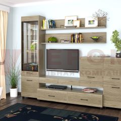 Гостиная Камелия Композиция 5 (Гикори Джексон светлый) в Покачах - pokachi.mebel24.online | фото