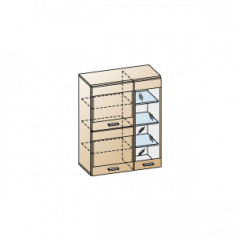 Гостиная Камелия Композиция 6 (Гикори Джексон темный) в Покачах - pokachi.mebel24.online | фото 2