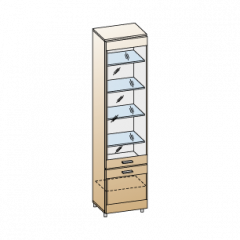 Гостиная Камелия Композиция 7 (Гикори Джексон светлый) в Покачах - pokachi.mebel24.online | фото 3