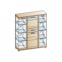 Гостиная Мелисса Композиция 6 (Гикори Джексон светлый) в Покачах - pokachi.mebel24.online | фото 2