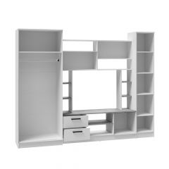 Гостиная СОЛО ЛДСП Белый /ЛДСП Дуб крафт золотой в Покачах - pokachi.mebel24.online | фото 2