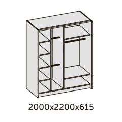 ИННЭС-5 Шкаф-купе 2-х дв. 2000 (2дв. Ф4 - венге вставка зеркало) в Покачах - pokachi.mebel24.online | фото 2