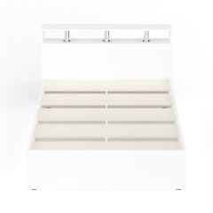 Камелия Кровать 1400, цвет белый, ШхГхВ 143,5х217х78,2 см., сп.м. 1400х2000 мм., без матраса, основание есть в Покачах - pokachi.mebel24.online | фото 5