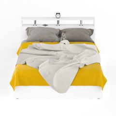 Камелия Кровать 1600, цвет белый, ШхГхВ 163,5х217х78,2 см., сп.м. 1600х2000 мм., без матраса, основание есть в Покачах - pokachi.mebel24.online | фото
