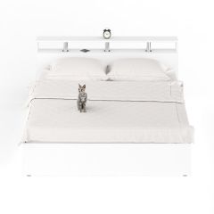 Камелия Кровать 1800, цвет белый, ШхГхВ 183,5х217х78,2 см., сп.м. 1800х2000 мм., без матраса, основание есть в Покачах - pokachi.mebel24.online | фото 2
