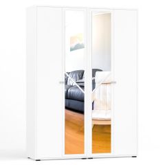Камелия Шкаф 4-х створчатый, цвет белый, ШхГхВ 160х48х220 см., универсальная сборка, можно использовать как два отдельных шкафа в Покачах - pokachi.mebel24.online | фото