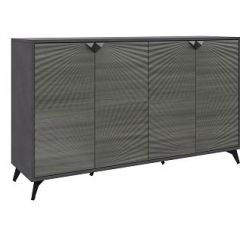 Комодино ПМ-390.03 Комод (ЛДСП Матера/МДФ Санторини темный) в Покачах - pokachi.mebel24.online | фото 2