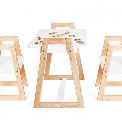 Комплект детской мебели стол и  два стула Я САМ "Лофт-Дуо" (Белый) в Покачах - pokachi.mebel24.online | фото