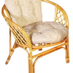 Кресло Багама, подушки светлые обычные шенил (Мёд) в Покачах - pokachi.mebel24.online | фото 1