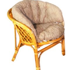 Кресло Багама, подушки светлые полные шенил (Мёд) в Покачах - pokachi.mebel24.online | фото