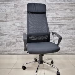 Кресло Barneo K-116 для персонала (черная ткань, черная сетка) в Покачах - pokachi.mebel24.online | фото