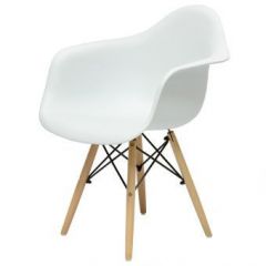 Кресло Barneo N-14 WoodMold белый в Покачах - pokachi.mebel24.online | фото