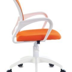 Кресло BRABIX "Fly MG-396W", пластик белый, сетка, оранжевое, 532401, MG-396W_532401 в Покачах - pokachi.mebel24.online | фото 3