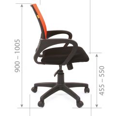 Кресло для оператора CHAIRMAN 696 black (ткань TW-11/сетка TW-04) в Покачах - pokachi.mebel24.online | фото 5