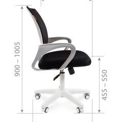 Кресло для оператора CHAIRMAN 696 white (ткань TW-10/сетка TW-05) в Покачах - pokachi.mebel24.online | фото 7