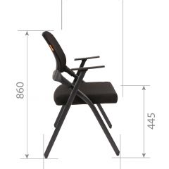 Кресло для посетителей CHAIRMAN NEXX (ткань стандарт черный/сетка DW-61) в Покачах - pokachi.mebel24.online | фото 7