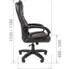 Кресло для руководителя  CHAIRMAN 432 (Экокожа черная) в Покачах - pokachi.mebel24.online | фото 5