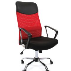 Кресло для руководителя CHAIRMAN 610 N (15-21 черный/сетка красный) в Покачах - pokachi.mebel24.online | фото
