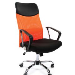 Кресло для руководителя CHAIRMAN 610 N (15-21 черный/сетка оранжевый) в Покачах - pokachi.mebel24.online | фото 1