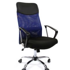 Кресло для руководителя CHAIRMAN 610 N (15-21 черный/сетка синий) в Покачах - pokachi.mebel24.online | фото