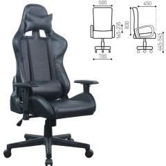 Кресло компьютерное BRABIX "GT Carbon GM-115" (две подушки, экокожа, черное) 531932 в Покачах - pokachi.mebel24.online | фото 5