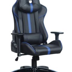 Кресло компьютерное BRABIX "GT Carbon GM-120" (черное/синее) 531930 в Покачах - pokachi.mebel24.online | фото
