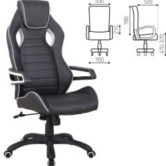 Кресло компьютерное BRABIX "Techno Pro GM-003" (черное/серое, вставки серые) 531814 в Покачах - pokachi.mebel24.online | фото 2
