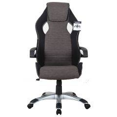 Кресло компьютерное BRABIX Techno GM-002 (ткань) черное/серое, вставки белые (531815) в Покачах - pokachi.mebel24.online | фото 3