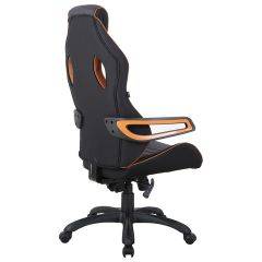 Кресло компьютерное BRABIX Techno Pro GM-003 (ткань черное/серое, вставки оранжевые) 531813 в Покачах - pokachi.mebel24.online | фото 6