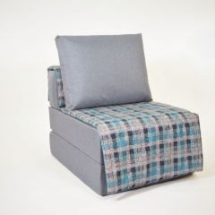 Кресло-кровать бескаркасное Харви (серый-квадро азур) в Покачах - pokachi.mebel24.online | фото