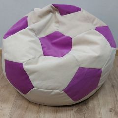 Кресло-мешок Мяч M (Nice Vanilla-Shaggy Fuchsia) в Покачах - pokachi.mebel24.online | фото