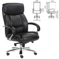 Кресло офисное BRABIX "Direct EX-580" (хром/рециклированная кожа/черное) 531824 в Покачах - pokachi.mebel24.online | фото