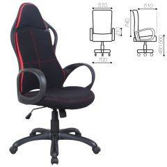 Кресло офисное BRABIX PREMIUM "Force EX-516" (ткань черное/вставки красные) 531571 в Покачах - pokachi.mebel24.online | фото 1