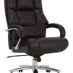 Кресло офисное BRABIX PREMIUM "Bomer HD-007" (рециклированная кожа, хром, черное) 531939 в Покачах - pokachi.mebel24.online | фото