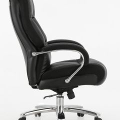 Кресло офисное BRABIX PREMIUM "Bomer HD-007" (рециклированная кожа, хром, черное) 531939 в Покачах - pokachi.mebel24.online | фото 3