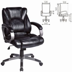 Кресло офисное BRABIX "Eldorado EX-504", экокожа, черное, 530874 в Покачах - pokachi.mebel24.online | фото 3
